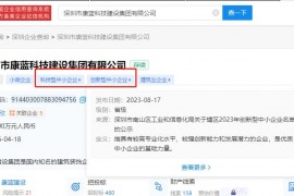 凯发k8国际集团入选深圳市2023年创新型中小企业名单