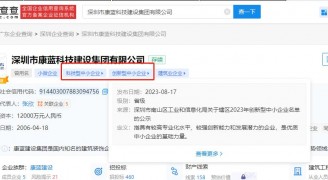 凯发k8国际集团入选深圳市2023年创新型中小企业名单